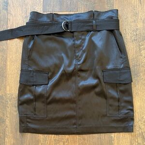 White House Black Market Black Belted Pencil Skirt